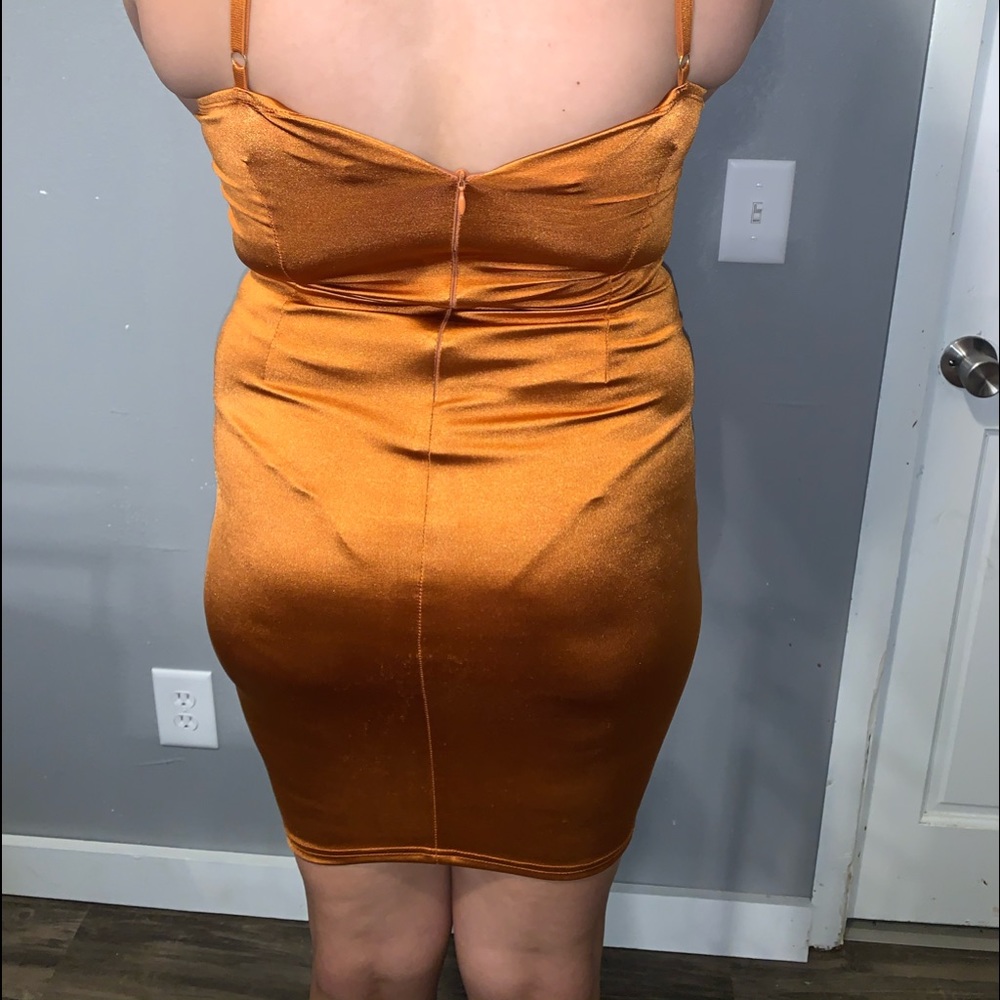Burnt Orange a Dress - Picture 3 of 4